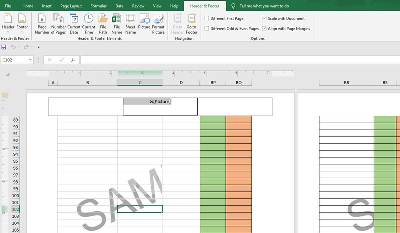 Excel Remove Watermark