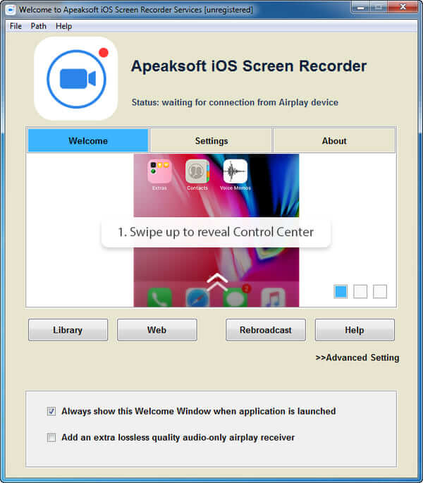 Launch ios screen recorder