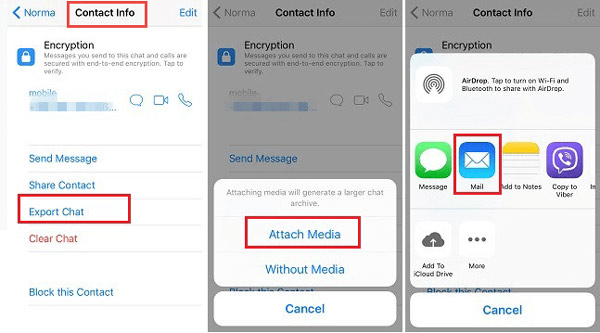 Export WhatsApp Messages iPhone