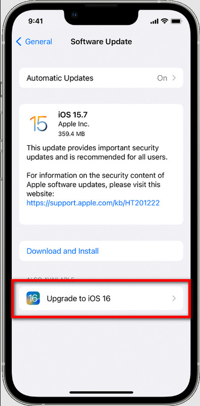 Upgrade to iOS