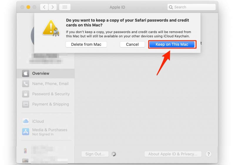 Sign Out Apple ID Mac