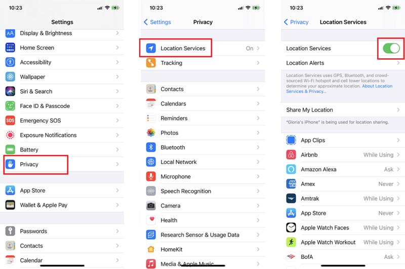 Disable Location Services on iPhone