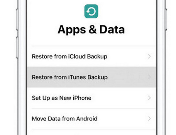 Set Restore from iTunes Backup