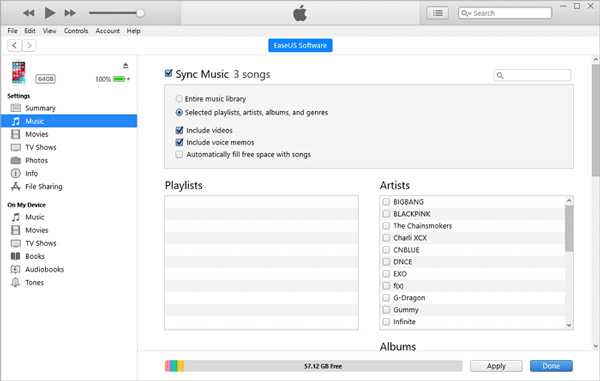 iTunes Syncing