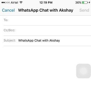 Transfer WhatsApp via Email