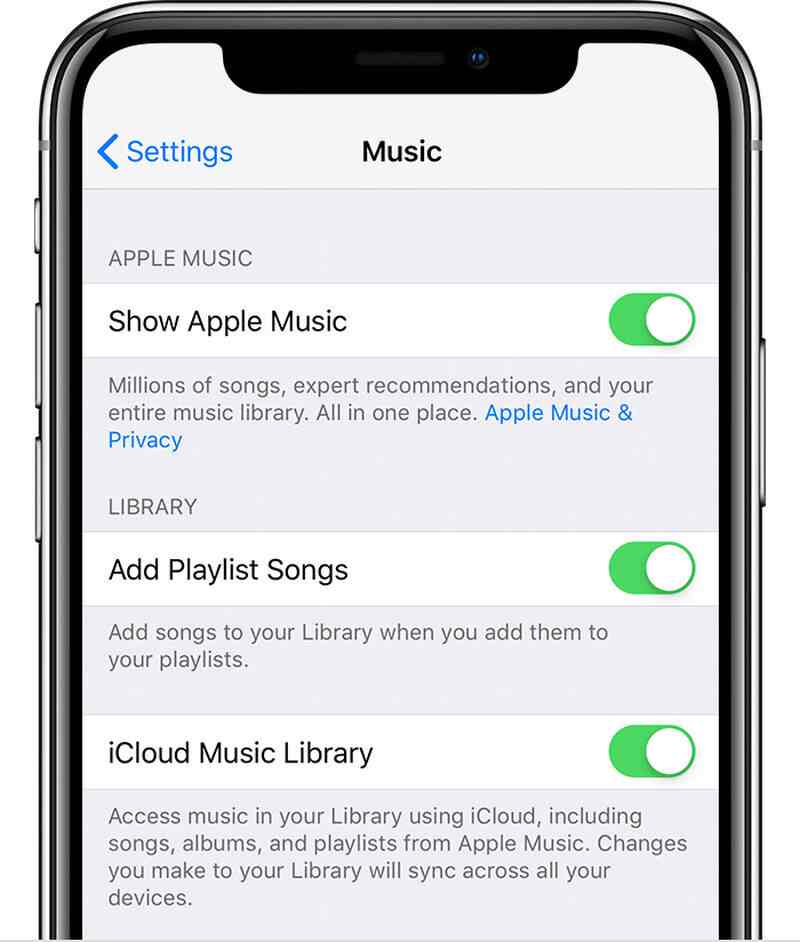 Locate iCloud Music Library