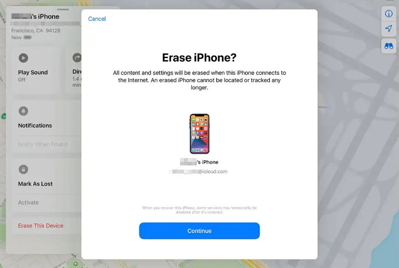Erase Disabled iphone Find My