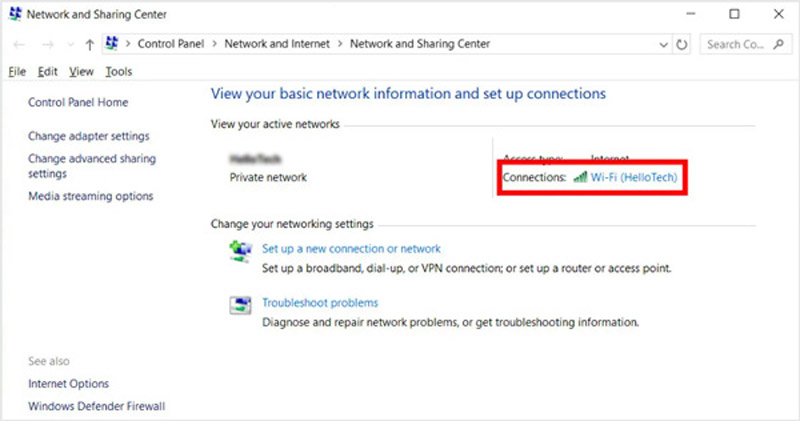 Windows Wifi Network Connection