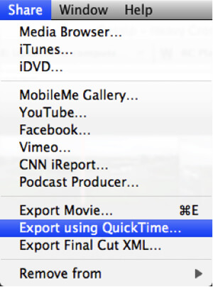 iMovie to iDVD with QuickTime
