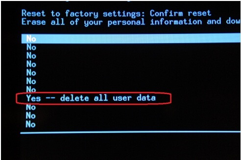 Yes - delete all user data