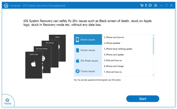 Run ios system recovery