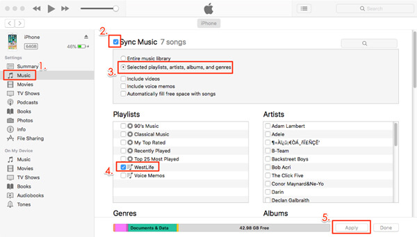 Add Playlist to iPhone with iTunes