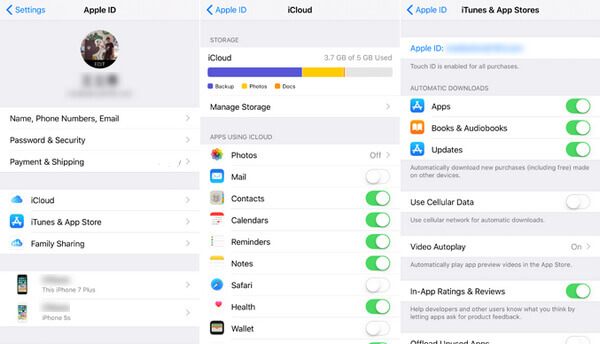 Sync iPhone with iCloud