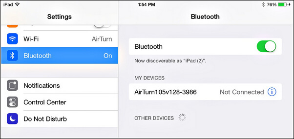 Turn On Bluetooth