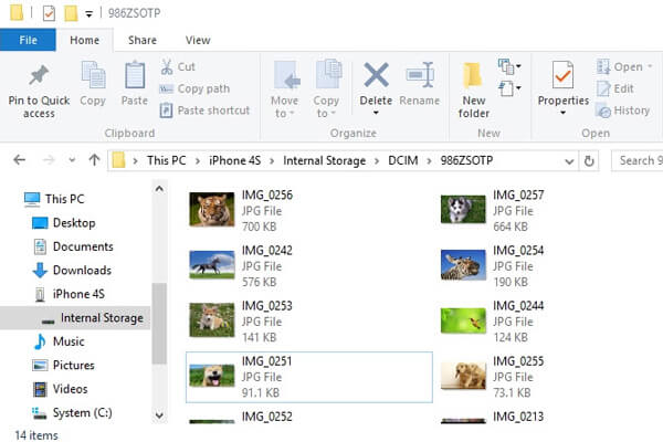 Transfer Photos from iPhone to PC with Windows File Explorer
