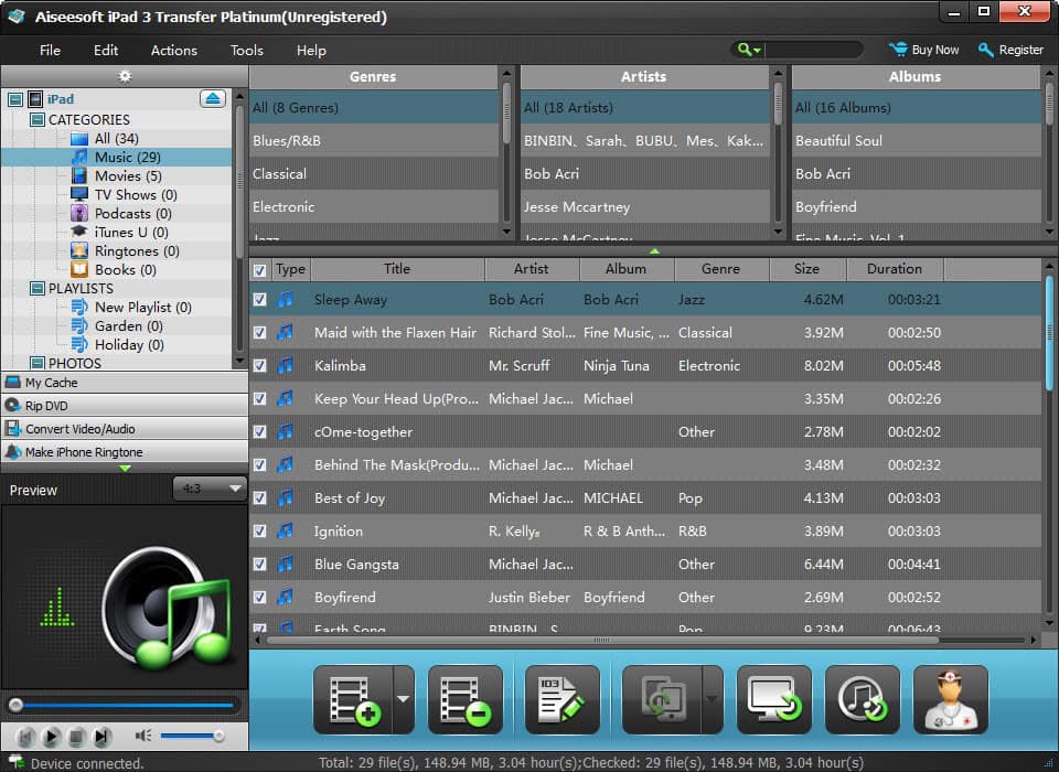 Aiseesoft iPad 3 Transfer Platinum Screenshot