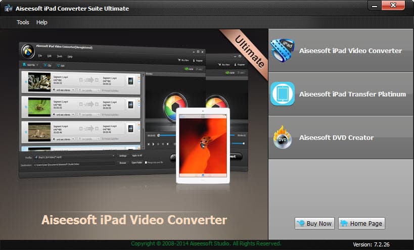 Screenshot of Aiseesoft iPad Converte Suite Ultimate