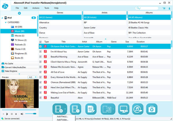 import files from computer to iPad