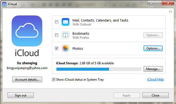 Access iCloud photos on PC