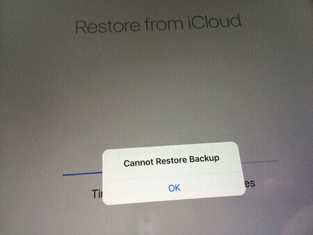 Cannot Restore Backup iCloud