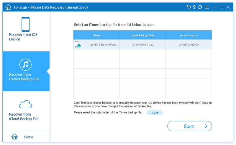 Recover from iTunes Backup Files