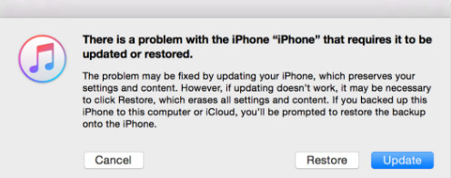 Restore iPhone from Recovery Mode with iTunes