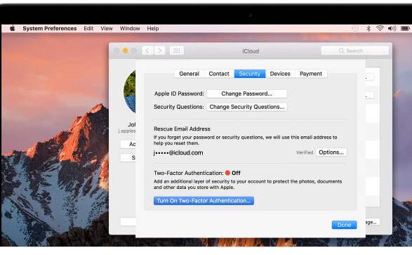 Two-Factor Authentication on Mac