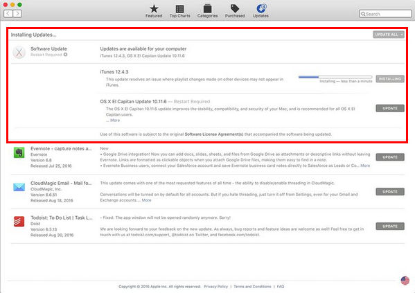 Update iTunes on Mac