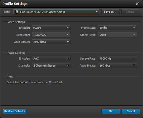 Profile Settings