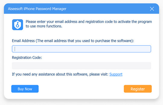 Register iPhone Password Manager