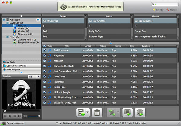 Backup iPhone music to Mac