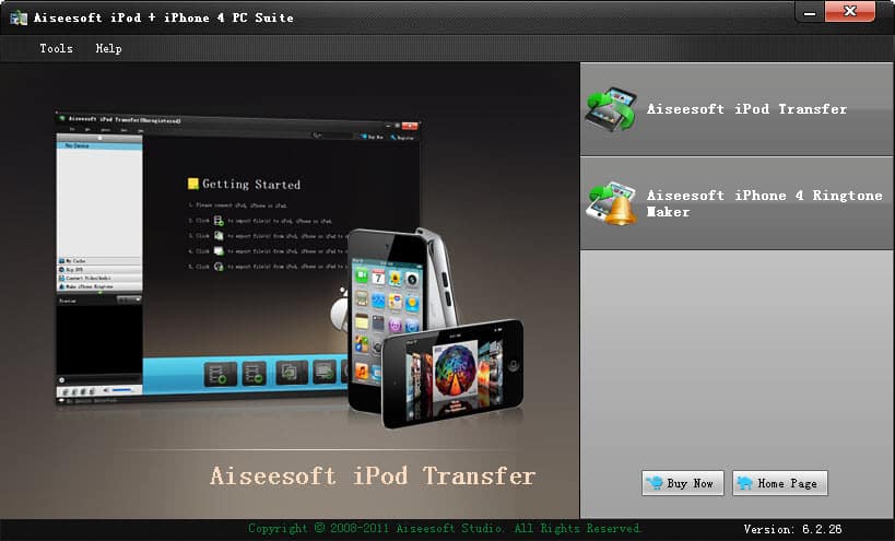 Make ringtone for iPhone 4, and transfer video/audio files between PC and iPod.