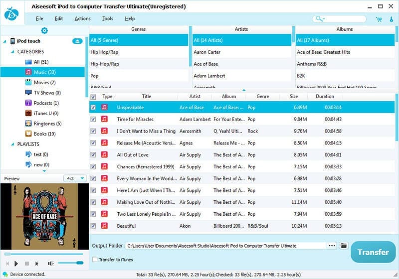 Screenshot of Aiseesoft iPod to Computer Ultimate