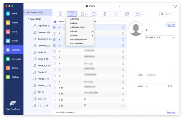 Sync Contacts to Mac