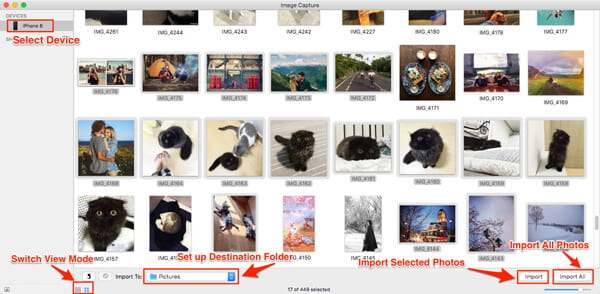 Import Photos from iPhone to Mac via Image Capture
