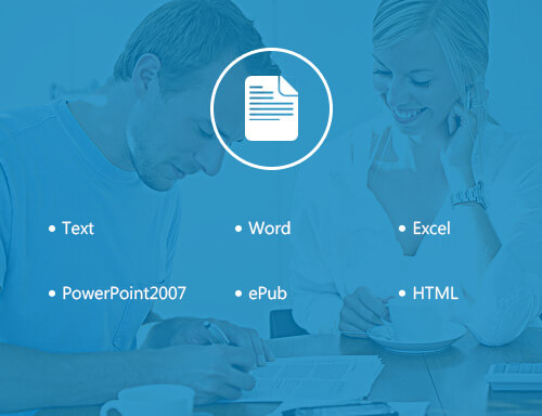 Convert PDF to Text/Word/Excel/PowerPoint2007/ePub/HTML on Mac