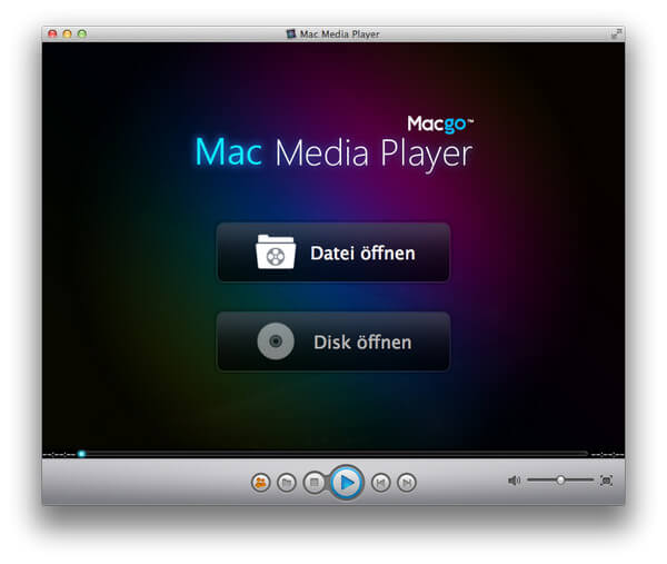 Interface of Mac Media Player