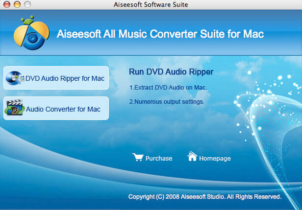 Screenshot of Aiseesoft Mac All Music Converter Suite