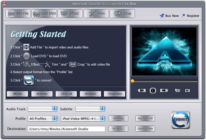 Aiseesoft Total Media Konverter fuer Mac Screenshot