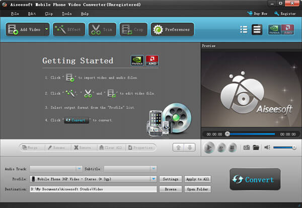 Mobile Phone Video Converter - add file