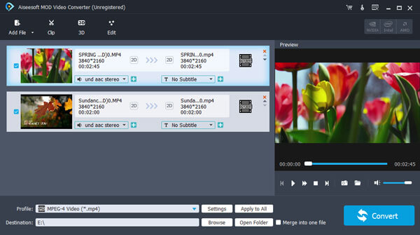Convert Mod and other popular video/audio files to any video and audio format.
