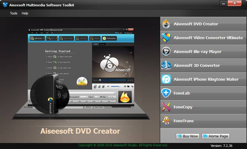 Screenshot of Aiseesoft Multimedia Software Ultimate