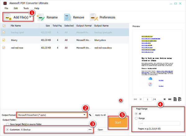 Convert PDF to Word file