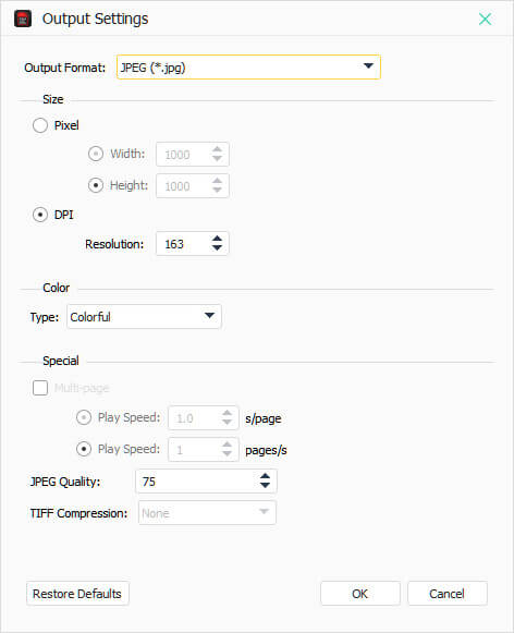 Output Setting