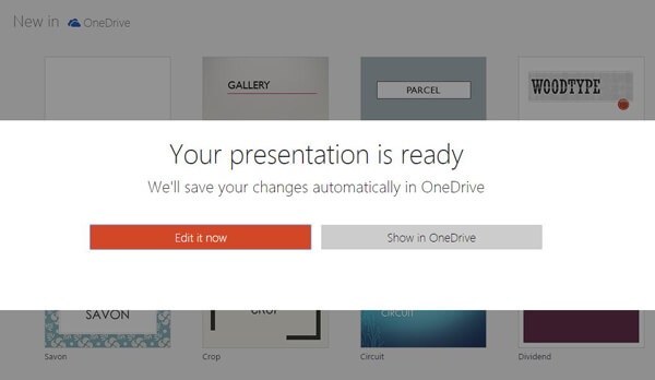 Check PowerPoint Online