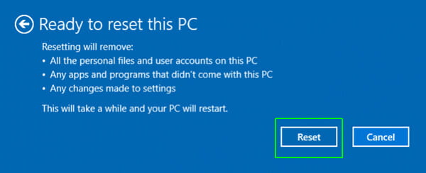 Reset HP Laptop in Windows 10