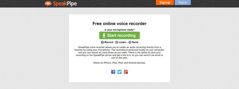 Speakpipe Free Online Voice Recorder