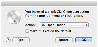 Insert CD to Mac