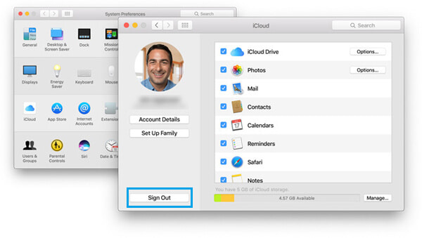 Change iCloud Account on Mac iCloud