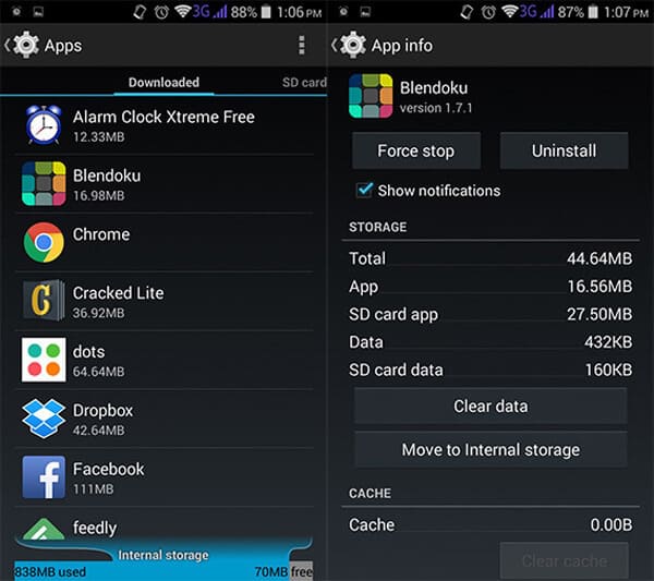 Uninstall Apps from Android Settings